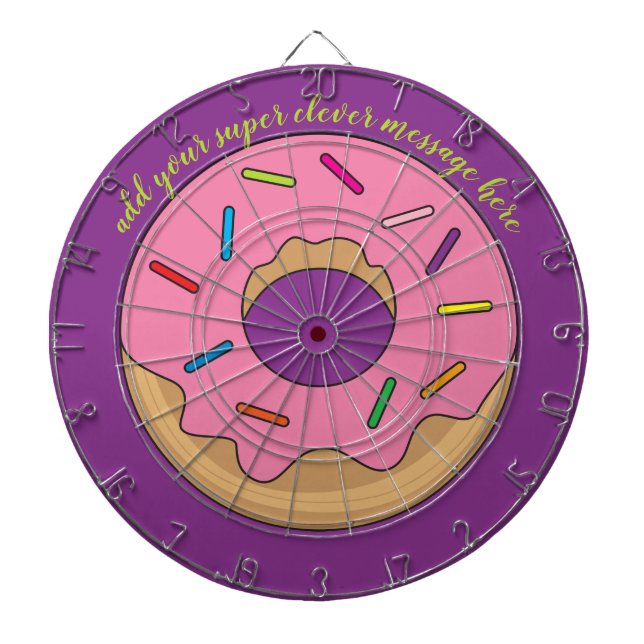 Tabla Dardos Rosquinha rosa com pulverizadores (Frente)