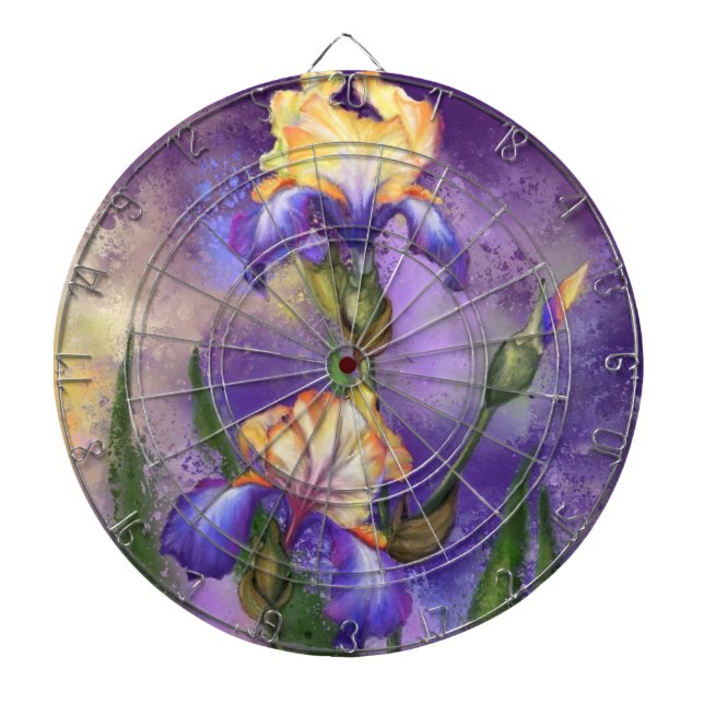 Tabla Dardos Roxo Iris Flowers Dart Board Iriss (Frente)