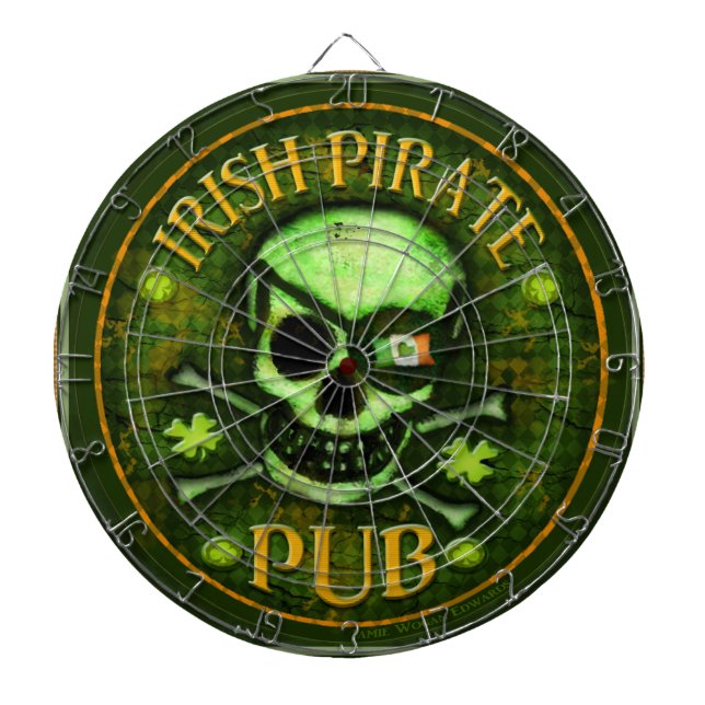 Tabla Dardos Rua. Dia de Patrick Irish ProfileInk Dart Board (Frente)