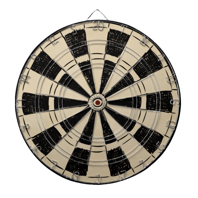 Tabla Dardos Russo Retro Vintage Preto e Marrom (Frente)