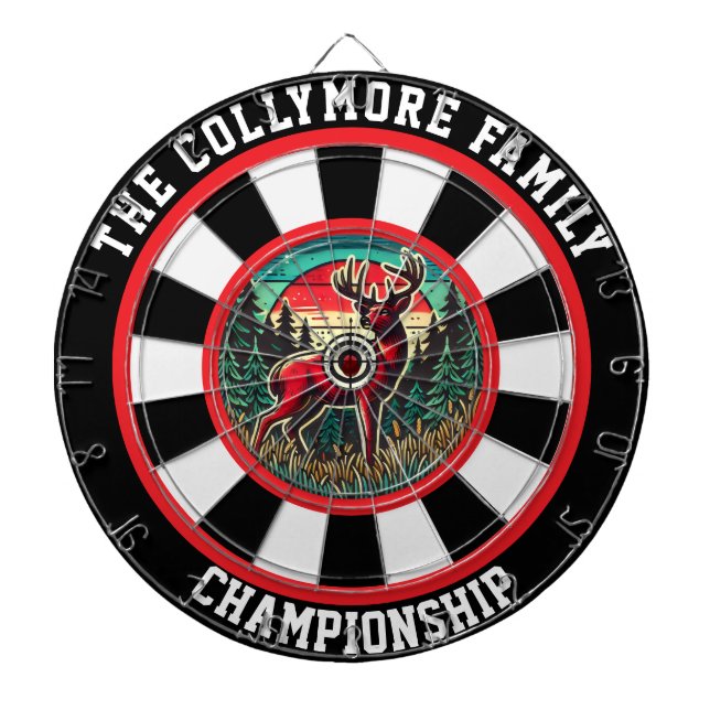 Tabla Dardos Rustic Hunting Lodge Deer Art (Frente)