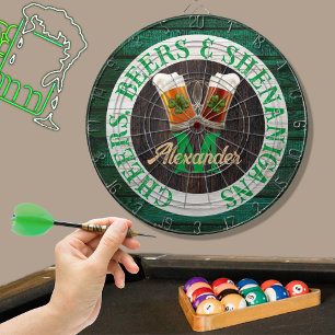 Tabla Dardos Rústica Madeira Anima Cervejas Shenanigans