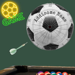 Tabla Dardos Sala de jogos de futebol Bola branca e negra 