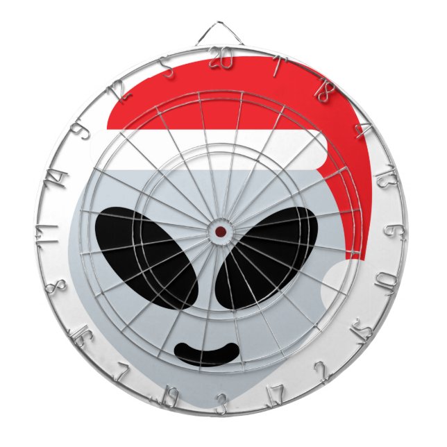 Tabla Dardos santa claus alienígena emoji (Frente)
