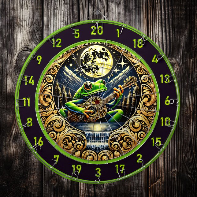 Tabla Dardos Sapo De Pulso De Violão Brilha Sob Lua (Criador carregado)