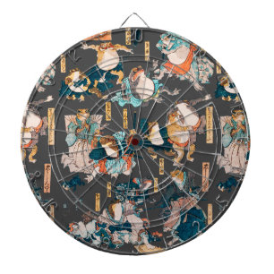 Tabla Dardos Sapo japonês ukiyo-e Froggies