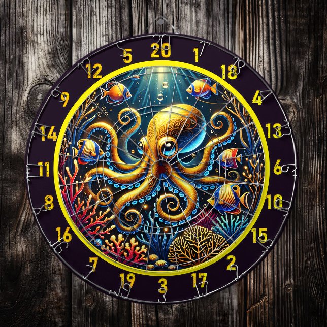 Tabla Dardos Sapphire Tentacle Octopus Dartboard (Criador carregado)