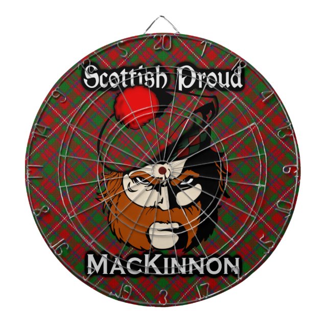 Tabla Dardos Scottish Clan MacKinnon Tartan Dartboard (Frente)