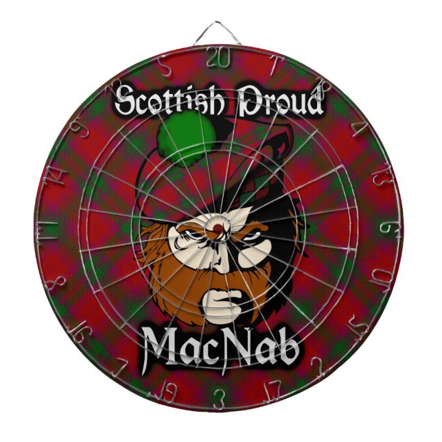 Tabla Dardos Scottish Clan MacNab Tartan Dartboard (Frente)