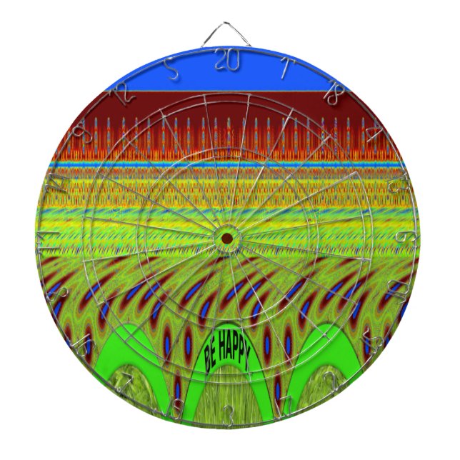 Tabla Dardos Seja feliz Bolinhas Colorida Motif Gift (Frente)