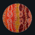 Tabla Dardos Serpentes Aborígenes.<br><div class="desc">Serpentes,  cobras,  cobras tribais,  cobras Shaman,  cor de laranja-amarelo,  abstrato,  Virgínia Vivier,  Vagabond Folk Art,  Bruxas Hammer,  decoração de vassoura,  decoração tribal.</div>