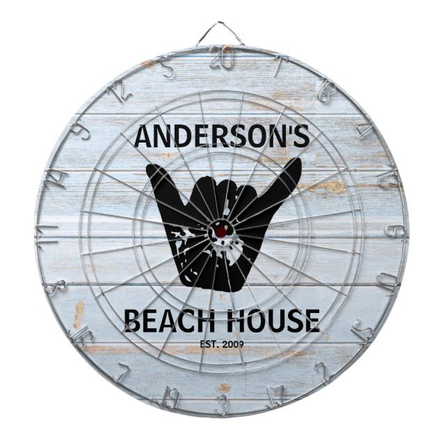 Tabla Dardos Shaka Beach House Surfer's  (Frente)
