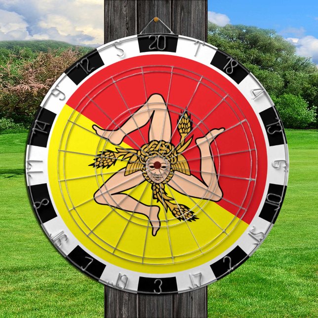 Tabla Dardos Sicily Dartboard & Sicilian Flag / conselho de jog (Criador carregado)