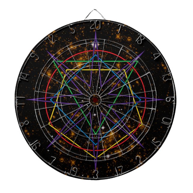 Tabla Dardos Sigilo de Geometria Sagrada (Frente)