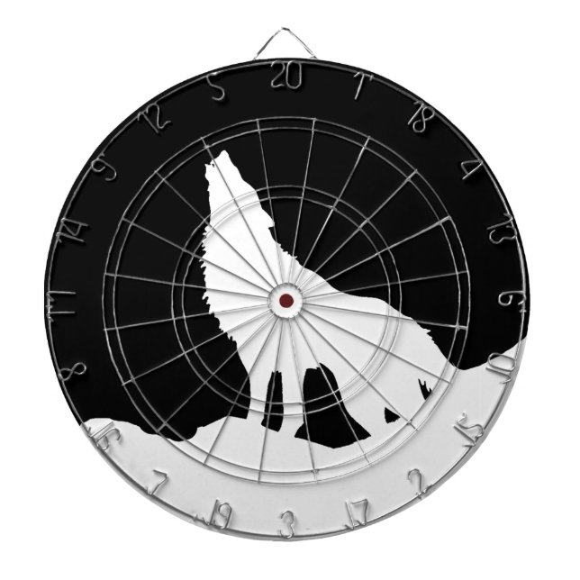 Tabla Dardos Silhouette de Pop de Arte Negra e Branca Única (Frente)