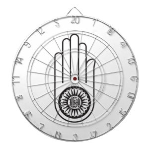Tabla Dardos Símbolo jain de Ahimsa (Mão da Não-Violência)