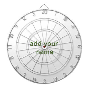 Tabla Dardos Simples minimal verde adicione seu texto nome foto