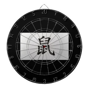 Tabla Dardos Sinal zodiótico chinês - preto rato