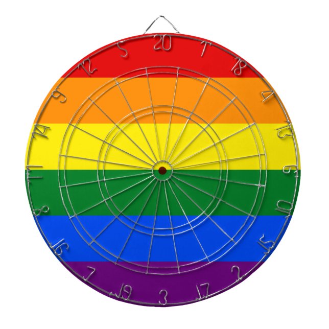 Tabla Dardos Sinalizador Clássico do Orgulho Arco-Íris LGBTQ (Frente)