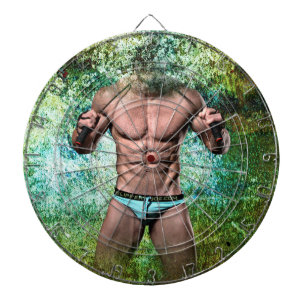 Tabla Dardos SlipperyJoe's homem adulto altamente musculoso sem