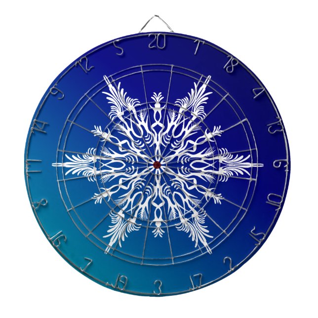 Tabla Dardos SNOWFLAKE em azul (Frente)