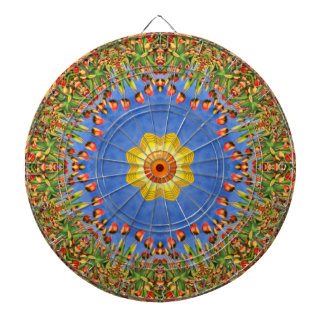 Tabla Dardos Sol Vintage Laranja Amarelo Amarelo Caleidoscópio