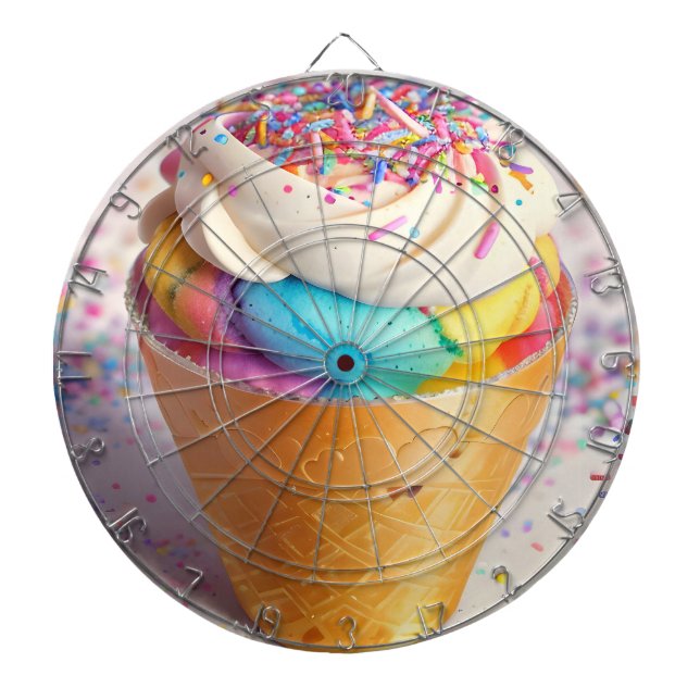 Tabla Dardos Sorvete Cone Sprinkles (Frente)
