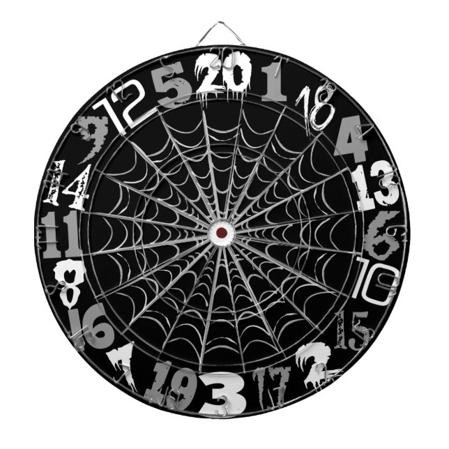Tabla Dardos Spiderweb assustador o Dia das Bruxas (Frente)