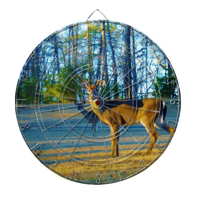 Tabla Dardos Stag / Buck Deer, azul brilhante Céu (Frente)