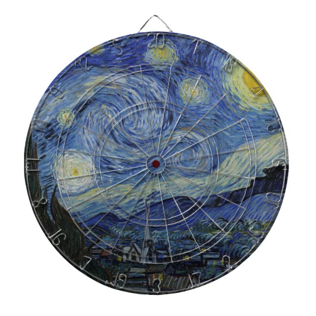 Tabla Dardos Starry Night & Van Gogh / vintage art (Frente)