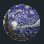 Tabla Dardos Starry Night, Vincent Van Gogh.<br><div class="desc">Starry Night,  Vincent Van Gogh. Famoso impressionismo,  belas artes. Pintor de óleo na paisagem.</div>