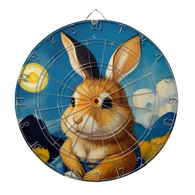 Tabla Dardos Starry Primavera Bunny Dart Board (Frente)