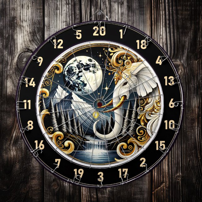 Tabla Dardos Starry Sky Frames Graceful White Elephant (Criador carregado)