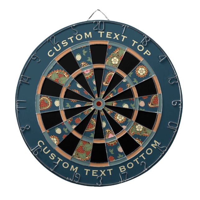 Tabla Dardos Strawberry Paisley Patterley Dart Board (Frente)