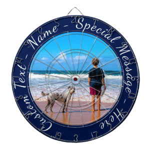 Tabla Dardos Sua placa de dardo de fotos com texto personalizad