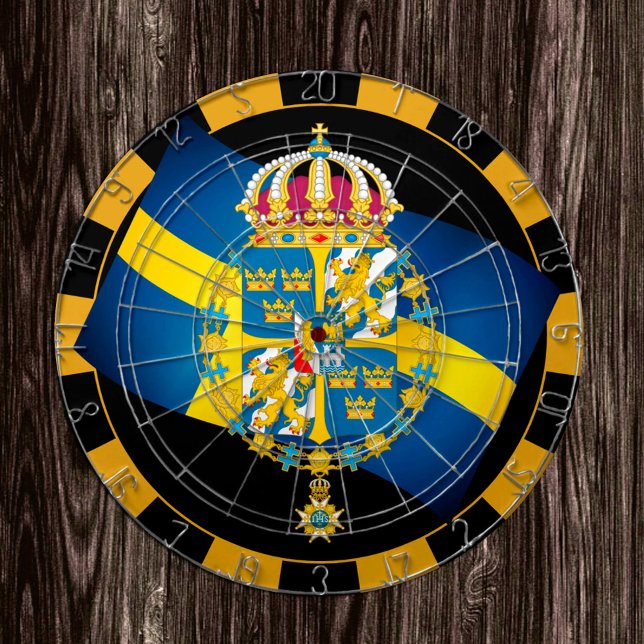 Tabla Dardos Suecia Dartboard & Swedish Flag dardos / conselho  (Criador carregado)