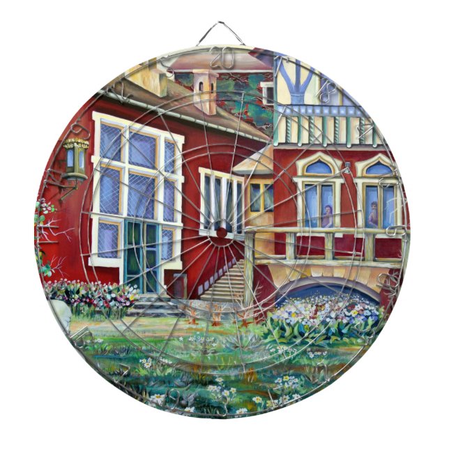 Tabla Dardos Suecia, paisagem tradicional (Frente)