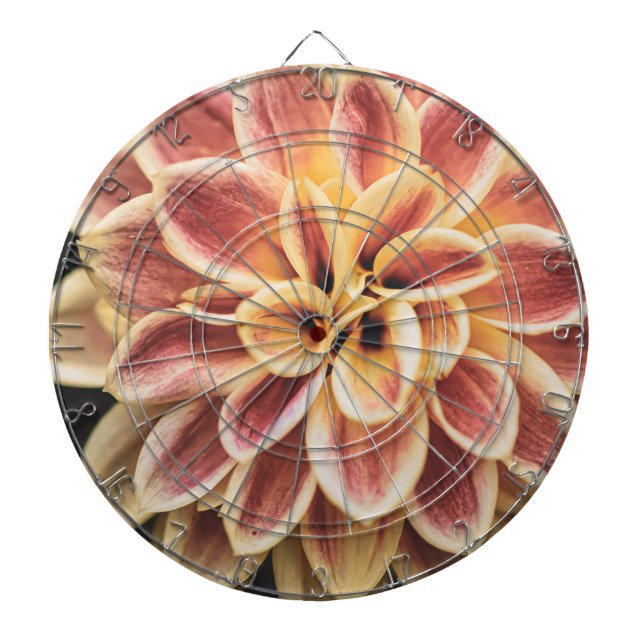 Tabla Dardos Summer Dahlia Flower (Arte Floral) (Frente)