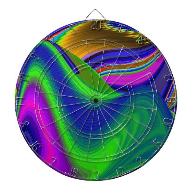 Tabla Dardos Summerrainbow, Abstrato 3D Rainbowart (Frente)