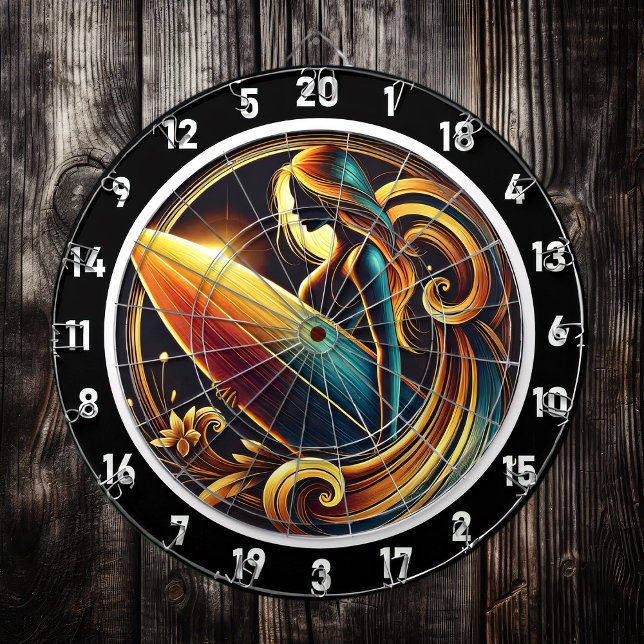 Tabla Dardos Surfer Glow com Ouro Sunset (Criador carregado)