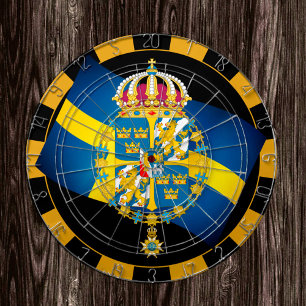 Tabla Dardos Sweden Dartboard & Swedish Flag darts / game board