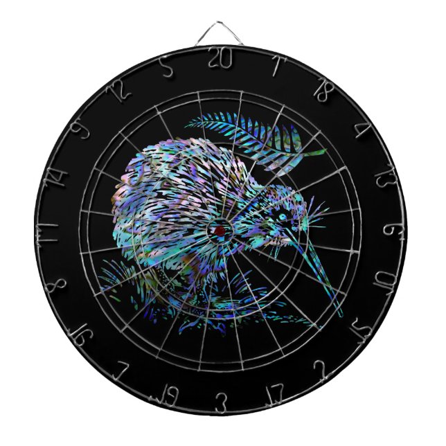 TABLA DARDOS TABULEIRO DE DARDOS KIWI PAUA DA NOVA ZELÂNDIA (Frente)
