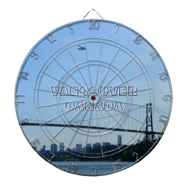 Tabla Dardos Tabuleiro de Dardos Lions Gate de Vancouver Lembra (Frente)