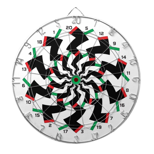 Tabla Dardos Tabuleiro de Dardos Zigzag Versão Espelhada  (Frente)