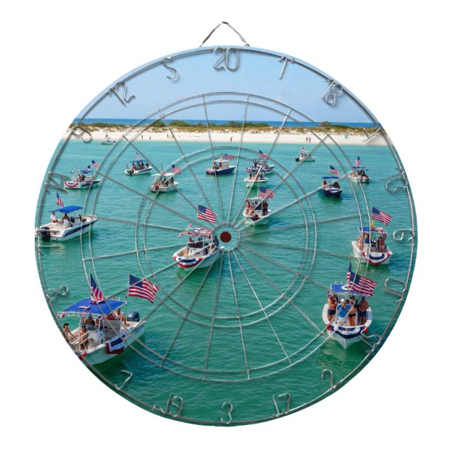 Tabla Dardos Tema do barco do Conselho de Arte Patriótico (Frente)