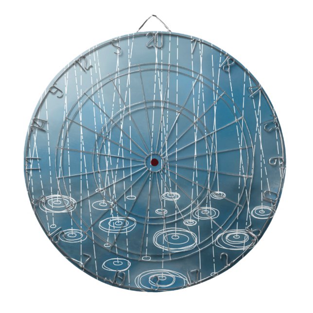 Tabla Dardos Tempestade de chuva azul (Frente)