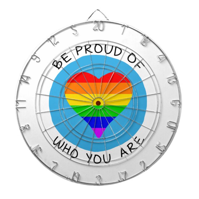 Tabla Dardos Tenha orgulho de quem você é LGBT (Frente)
