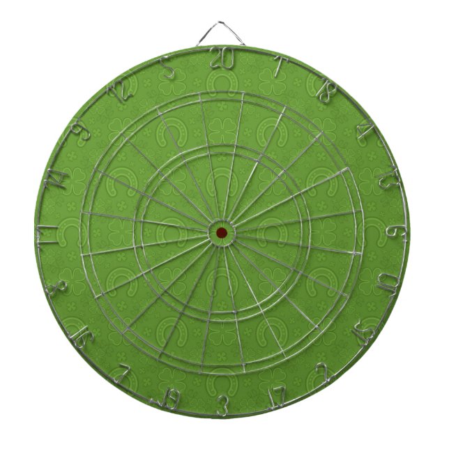 Tabla Dardos Teste padrão verde afortunado dos ícones (Frente)