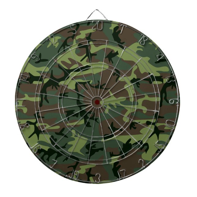 Tabla Dardos Teste padrão verde de Camo Brown da camuflagem (Frente)