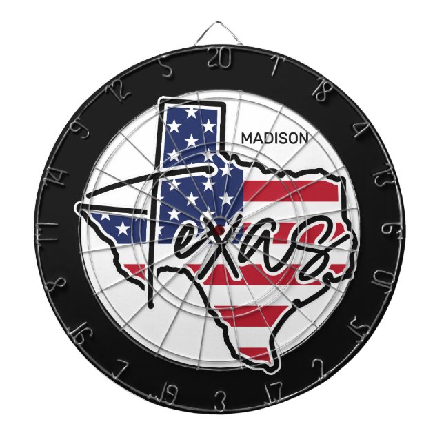 Tabla Dardos Texas de nome personalizado (Frente)